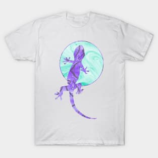 Cool Blue Lizard Moon T-Shirt